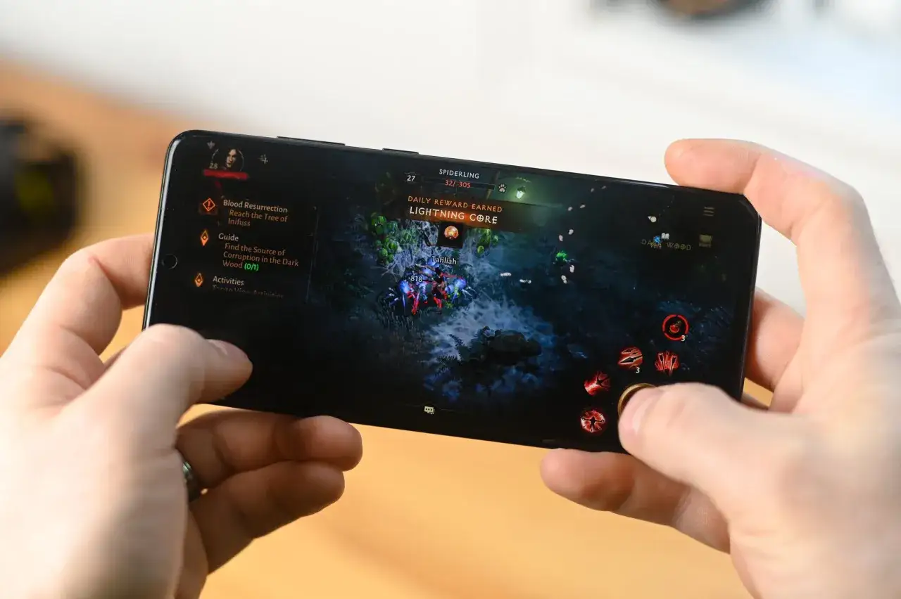 Diablo Immortal mobile game on phone screen