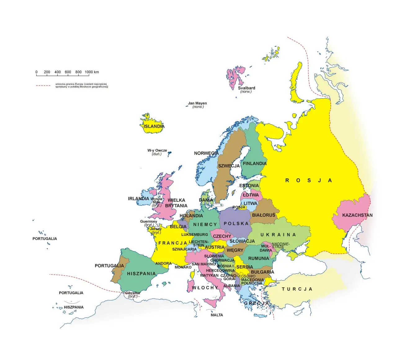 Mapa Europy z zaznaczonymi ciepłymi regionami w październiku
