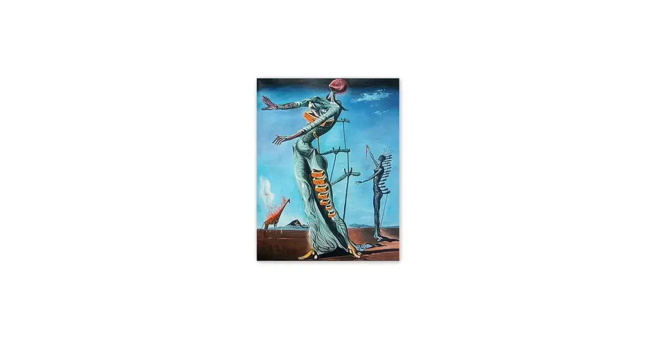 Salvador Dal&iacute; Płonąca żyrafa obraz