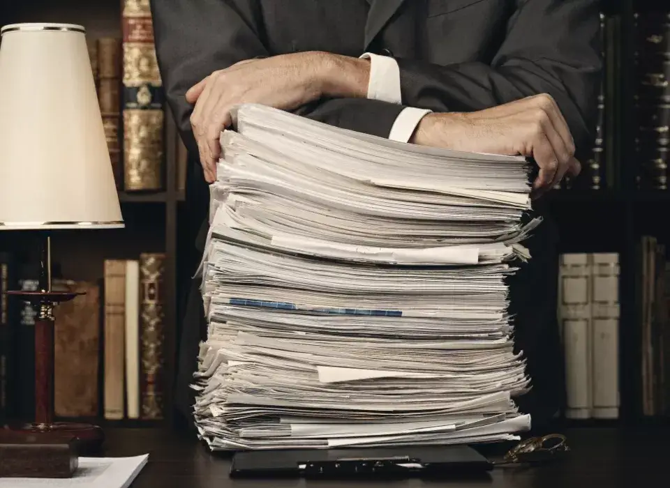 Stos dokumentów do notariusza