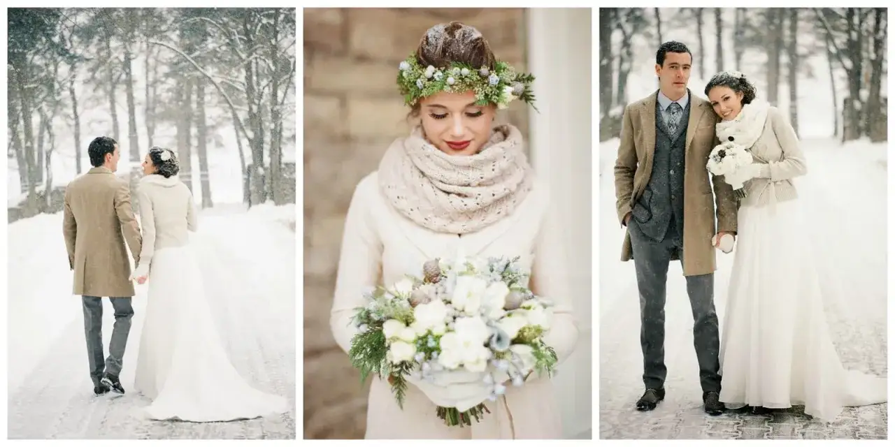 Eleganckie okrycia wierzchnie na ślub zimą