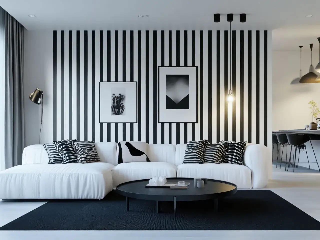 pasy na ścianie inspiracje aranżacje