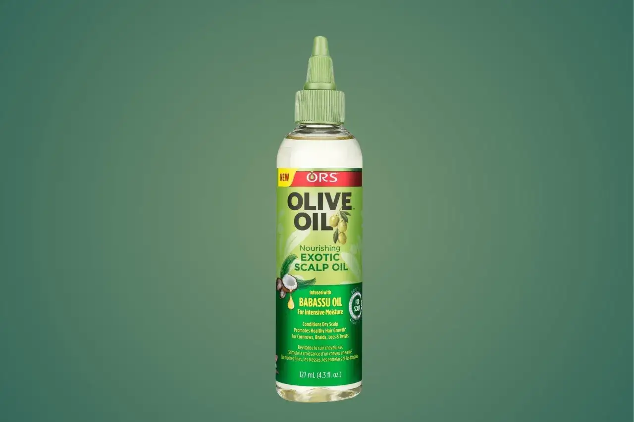 Olej z oliwek na włosy ORS Olive Oil Exotic Scalp Oil z olejkiem babassu dla intensywnego nawilżenia.