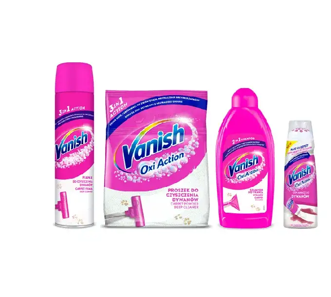 Vanish produkty różne rodzaje i opakowania