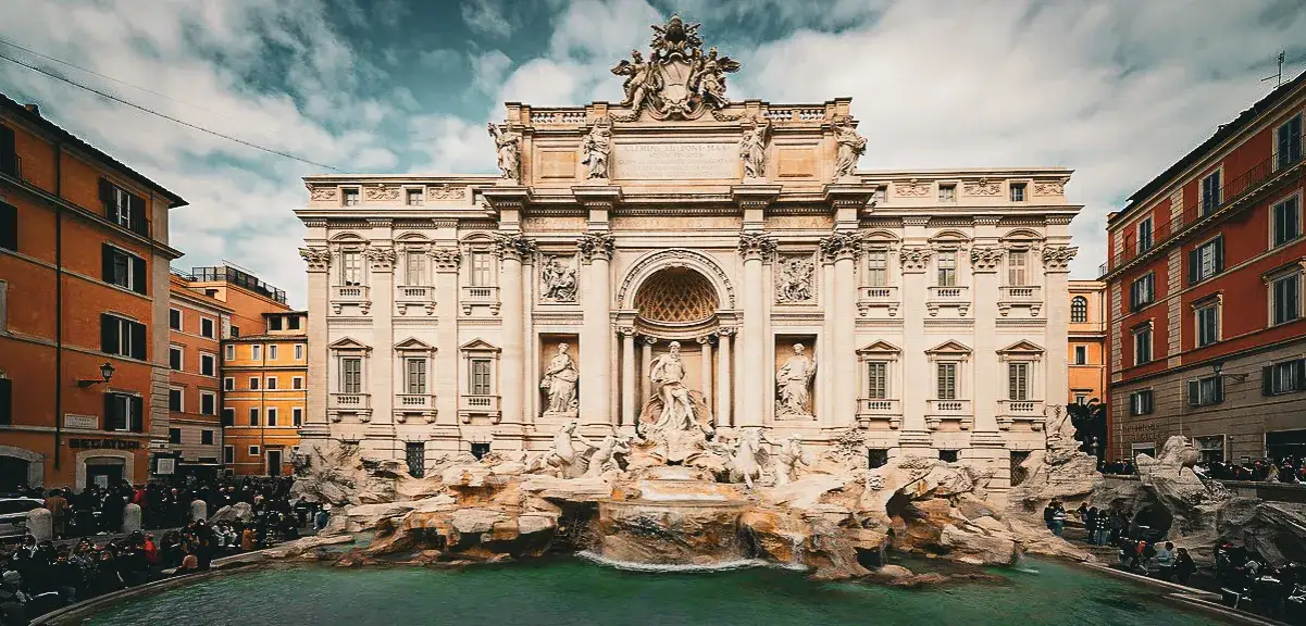 Rzym ikony zabytki Koloseum Fontanna di Trevi Panteon