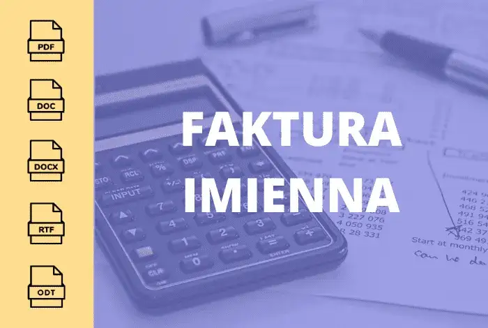 faktura imienna przykładowy dokument