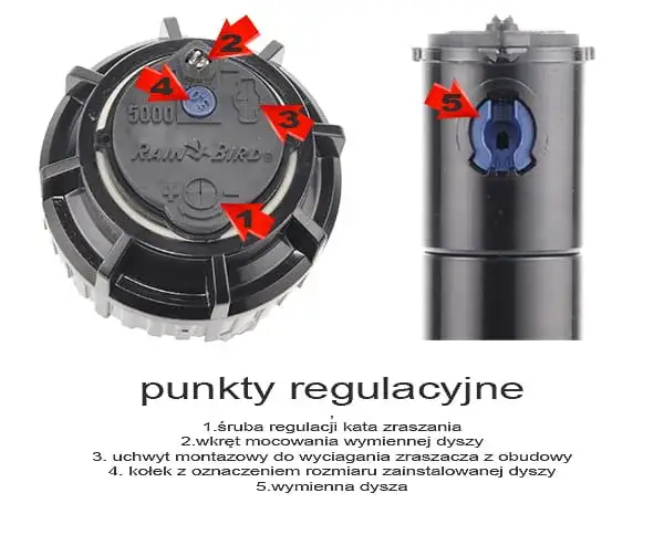 zraszacz Rain Bird typowe usterki