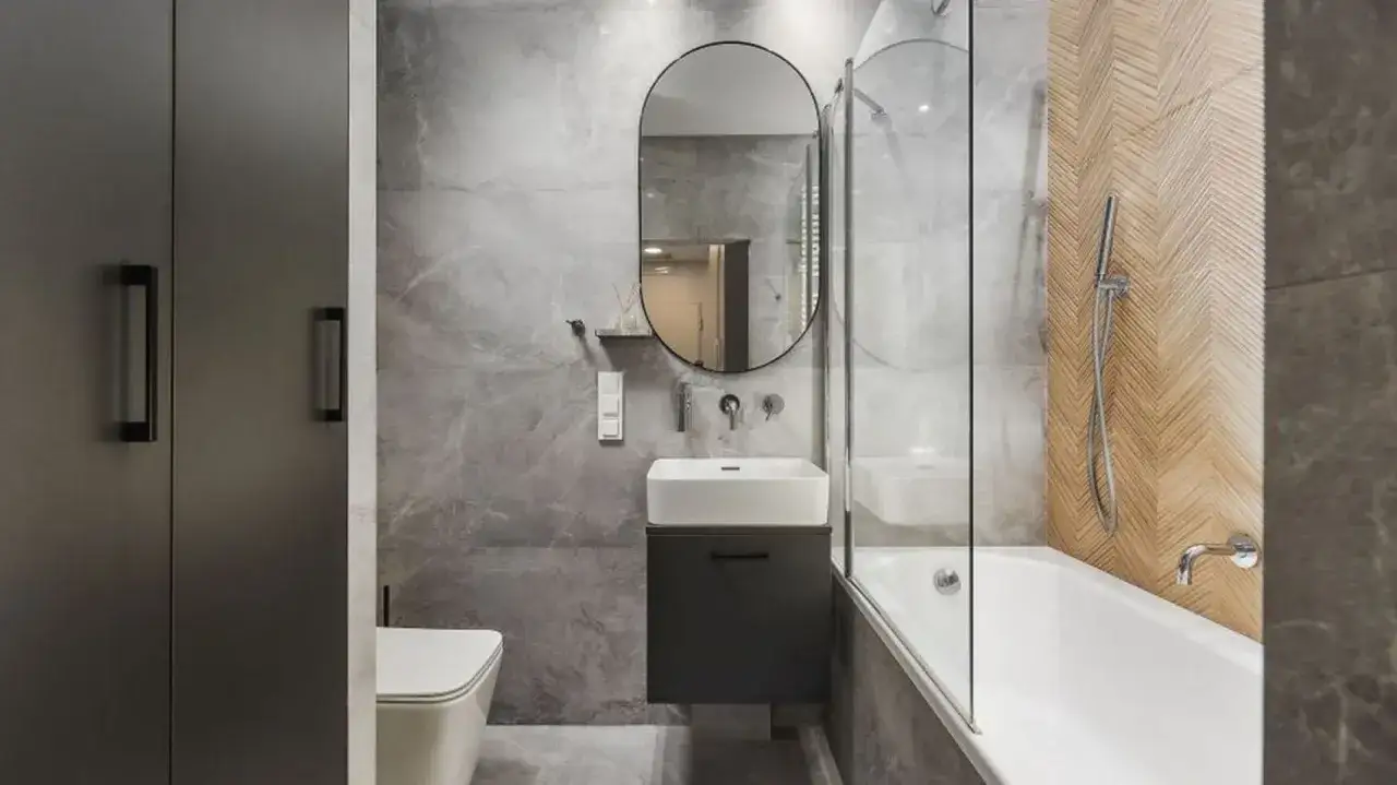 Mała łazienka optycznie powiększona