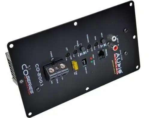 panel sterowania wzmacniacza samochodowego gain filtry