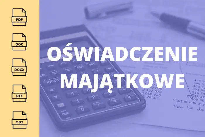 rodzaje majątku oświadczenie finansowe