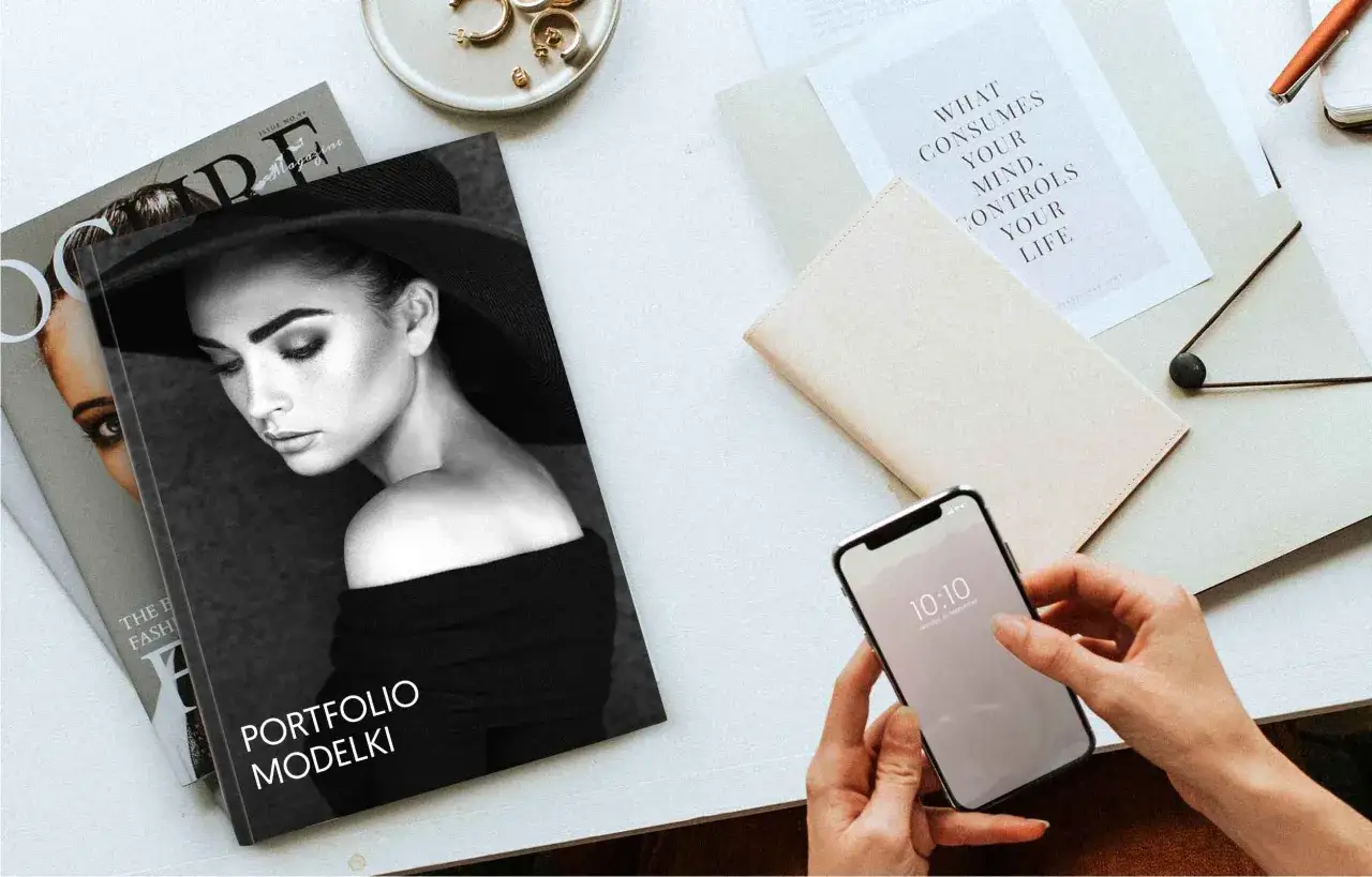 Przykładowe profesjonalne portfolio modelki silver