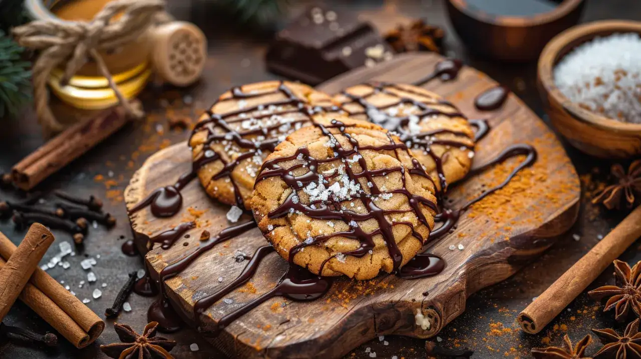 Zdjęcie Słodko-słone ciasteczka - Przepis na ciastka ze słonym karmelem i czekoladą