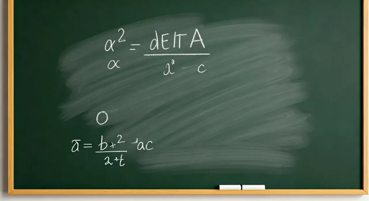 Zdjęcie Delta w matematyce jest równoznaczna z kluczem do równania kwadratowego