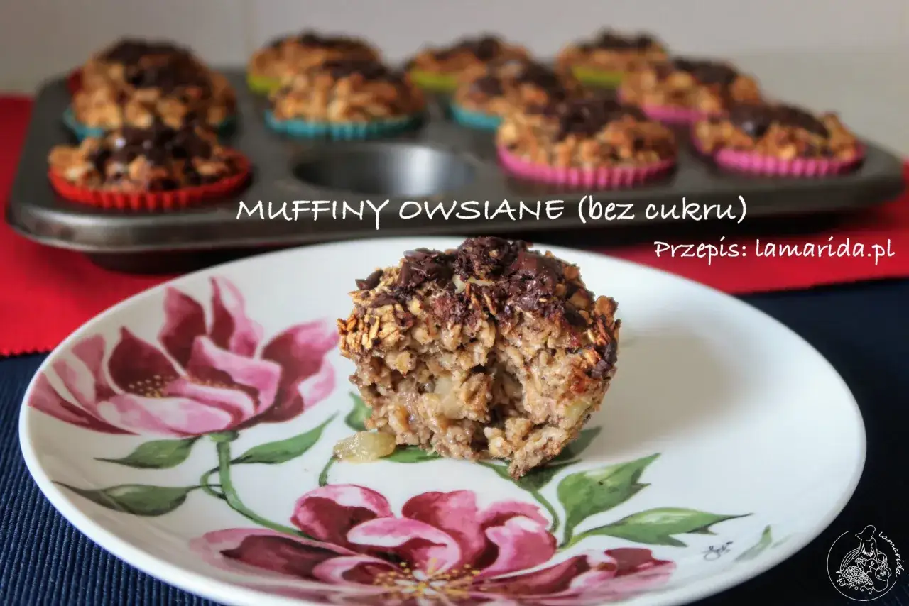 Zdjęcie Zdrowe muffinki owsiane z bananem i jabłkiem - proste przepisy, wartości odżywcze i porady