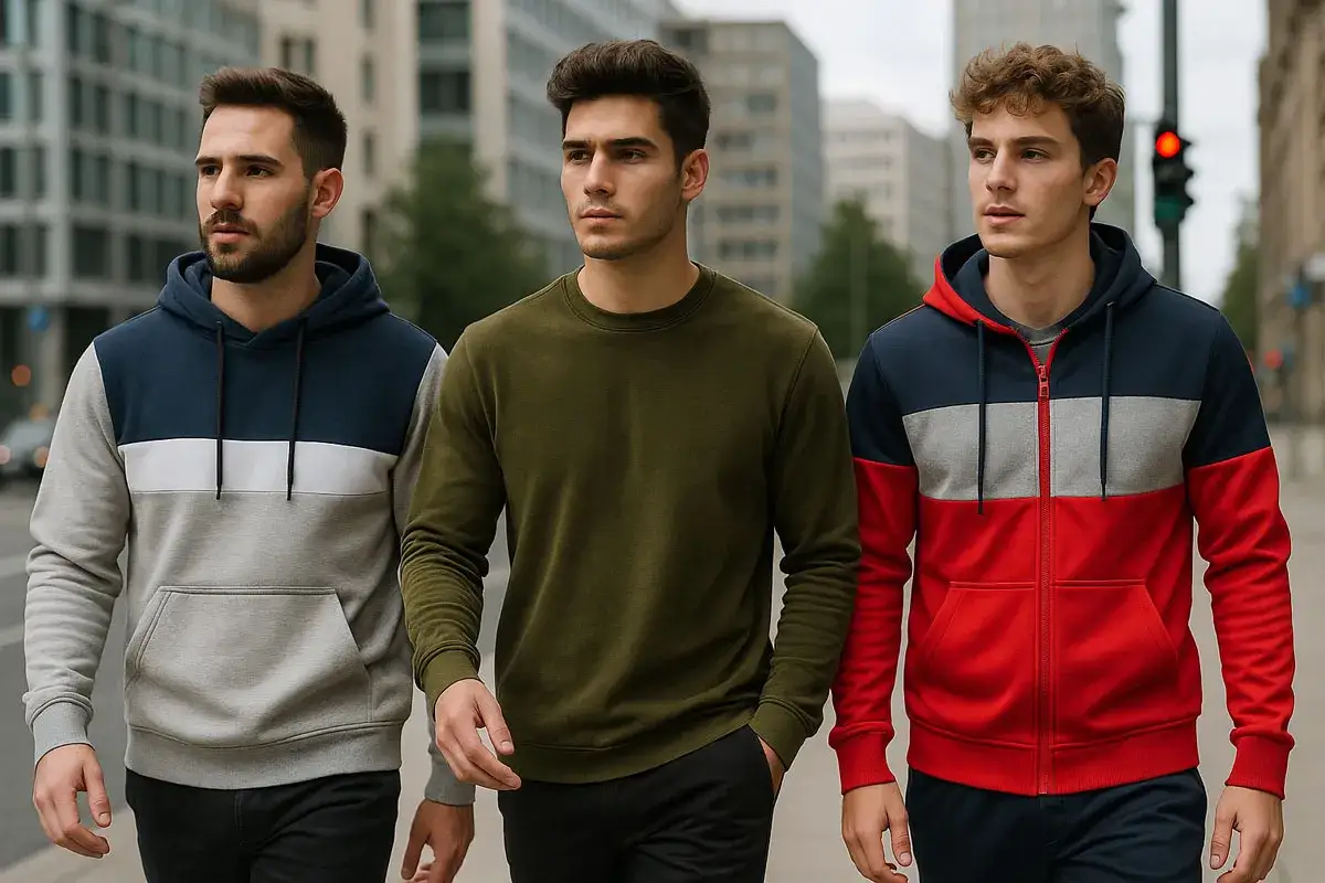 modna bluza damska męska stylizacje