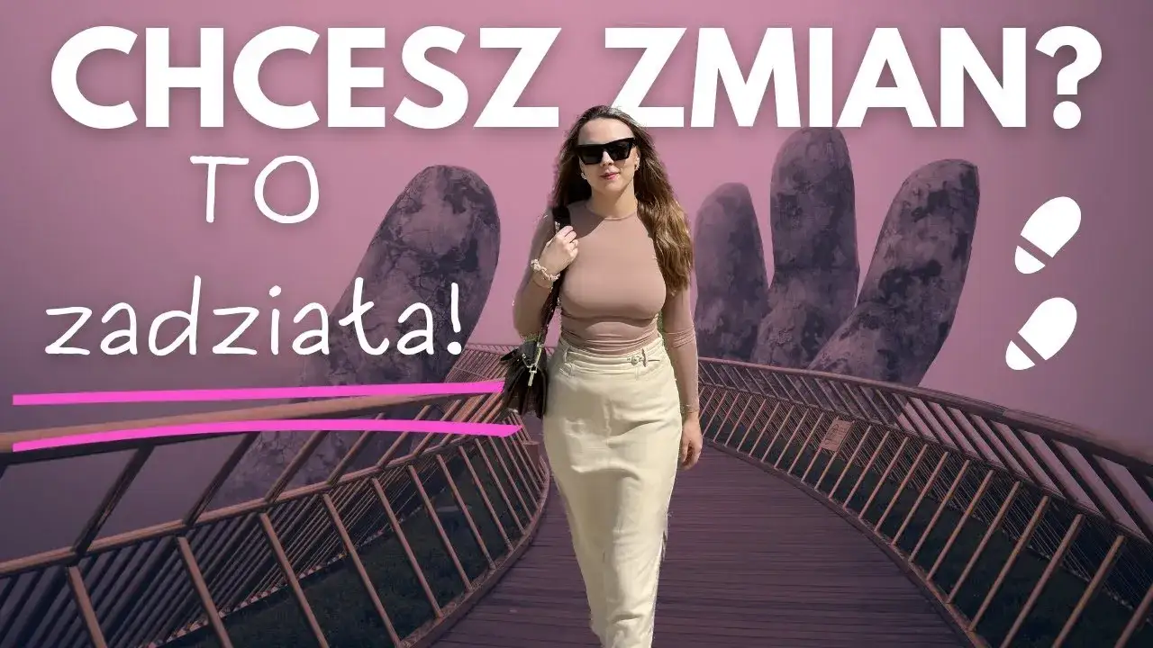 Kobieta stawiająca małe kroki na ścieżce do celu