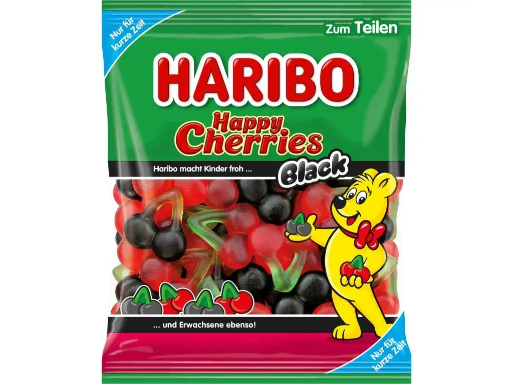rodzaje czarnych żelk&oacute;w Haribo