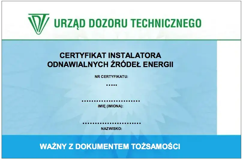 instalator OZE z certyfikatem UDT zadowolony klient