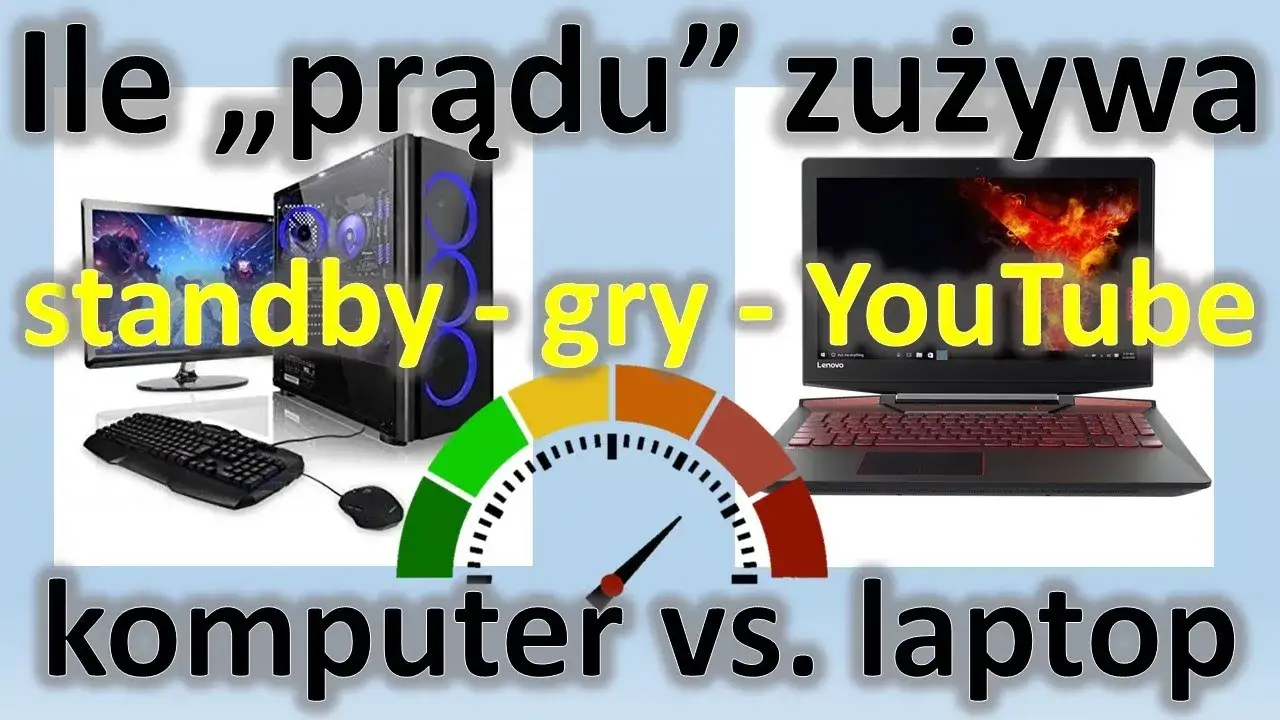 Komputer stacjonarny vs laptop zużycie prądu