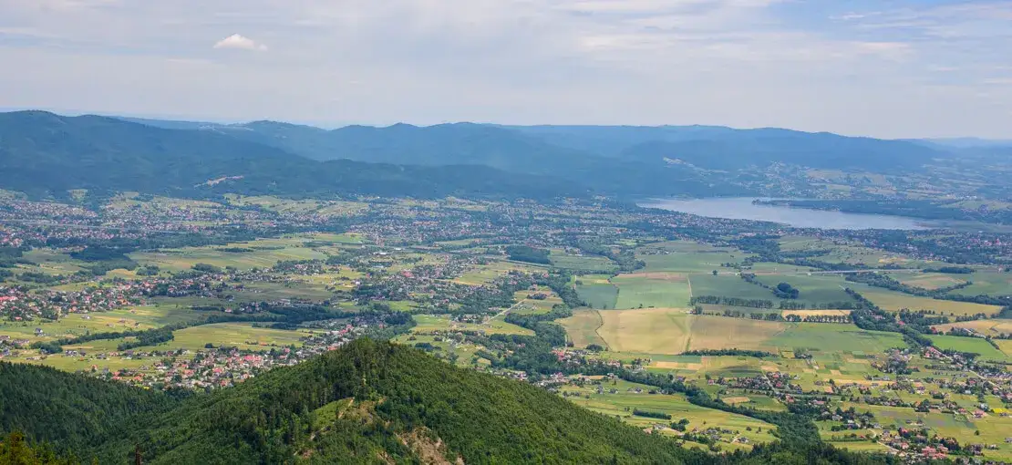 Widok ze Skrzycznego Beskid Śląski