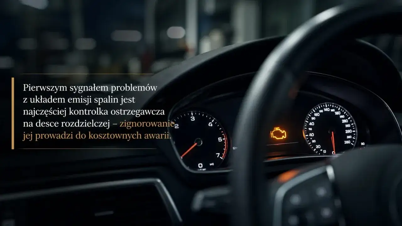 Kontrolka silnika świeci się, sygnalizując objawy zapchanego DPF. Ignorowanie jej może prowadzić do kosztownych awarii układu spalin.
