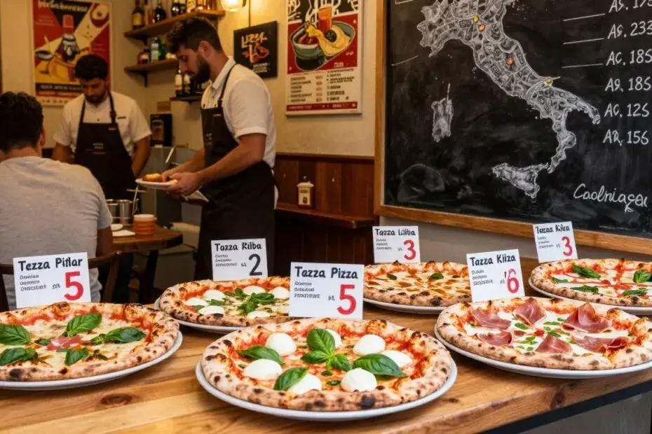 turysta planujący budżet rzym pizza