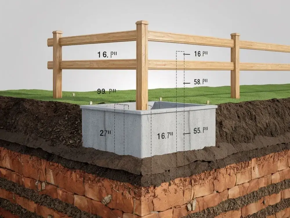 Zdjęcie Jak głęboki fundament pod ogrodzenie, aby uniknąć problemów zimą?