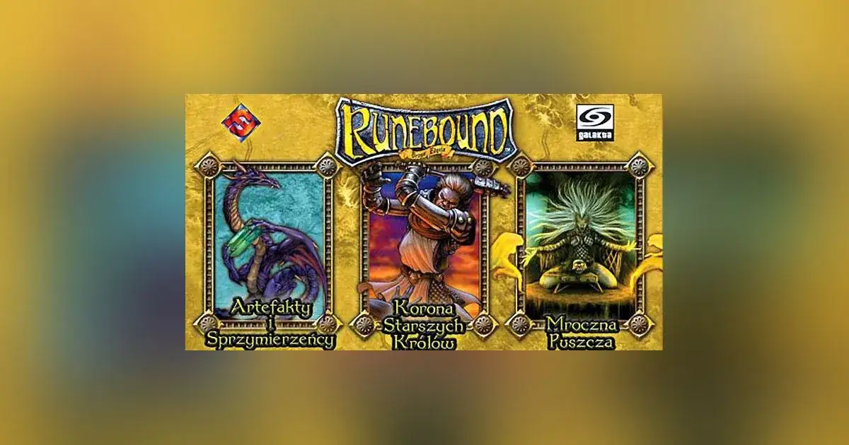 Runebound 2ed Korona Starszych Kr&oacute;l&oacute;w zawartość pudełka