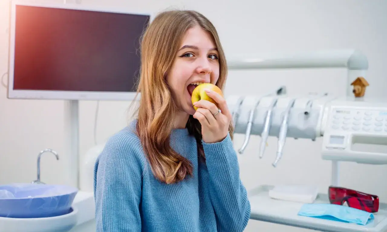 Zdrowy posiłek przed wizytą u dentysty