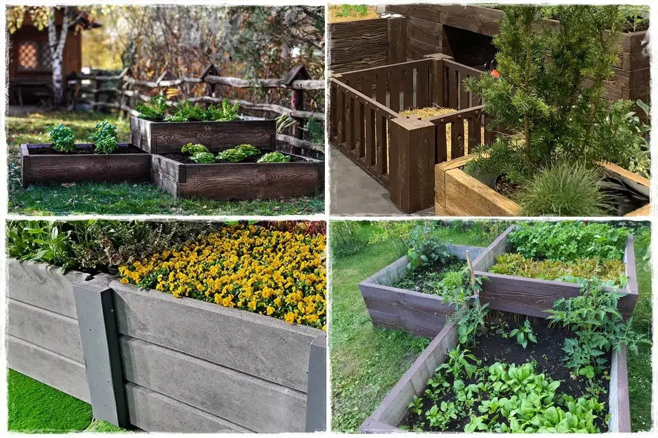 podwyższone grządki w ogrodzie materiały