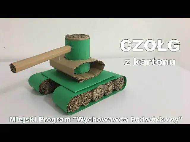 obrotowa wieżyczka czołg z kartonu