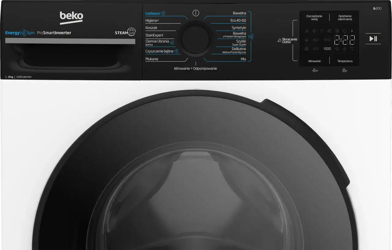 pralka beko panel sterowania bluetooth