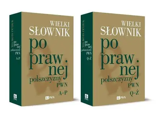 książkowe słowniki języka polskiego PWN na półce