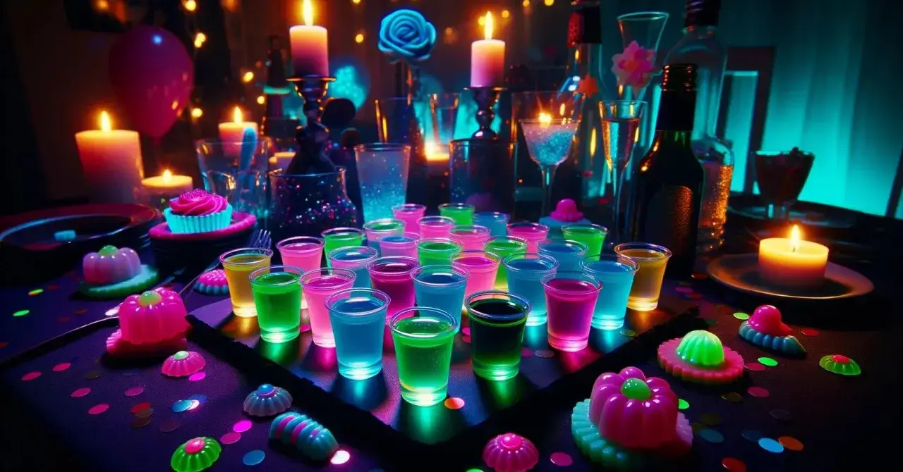 Shot party z kolorowymi shotami