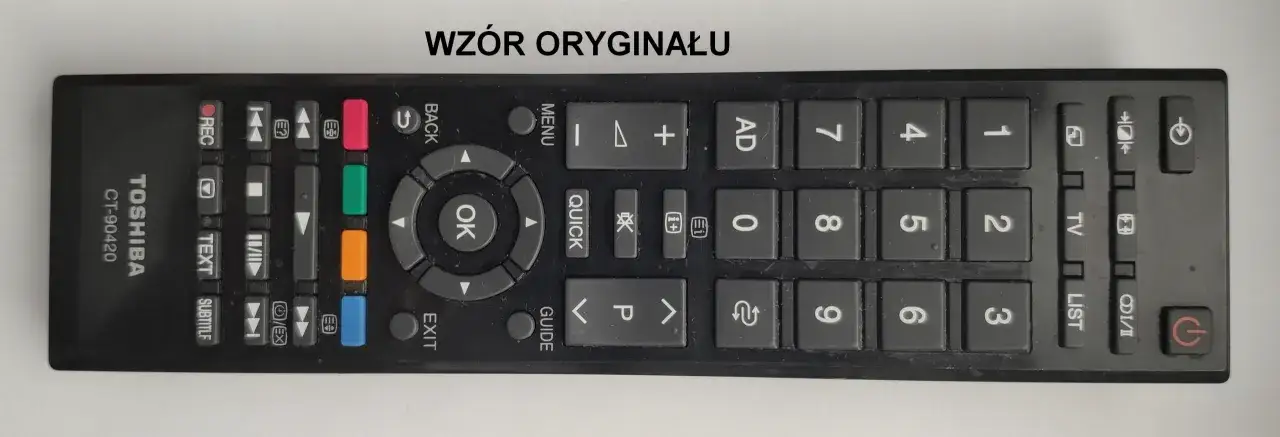 Porównanie pilot oryginalny zamiennik Toshiba