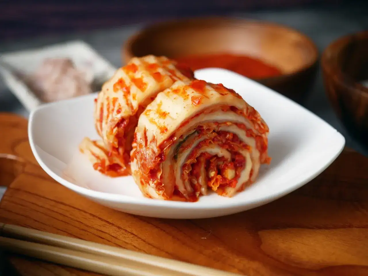 Słoik kimchi z kapusty pekińskiej