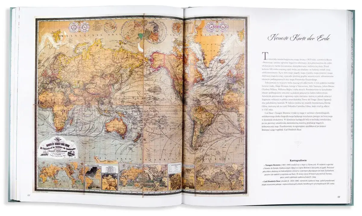 stara mapa i książka, podróż w czasie, historia i literatura