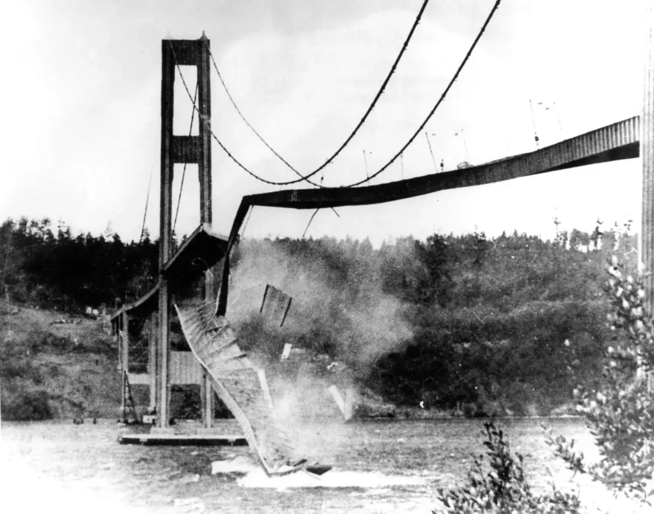 most Tacoma Narrows katastrofa wibracje