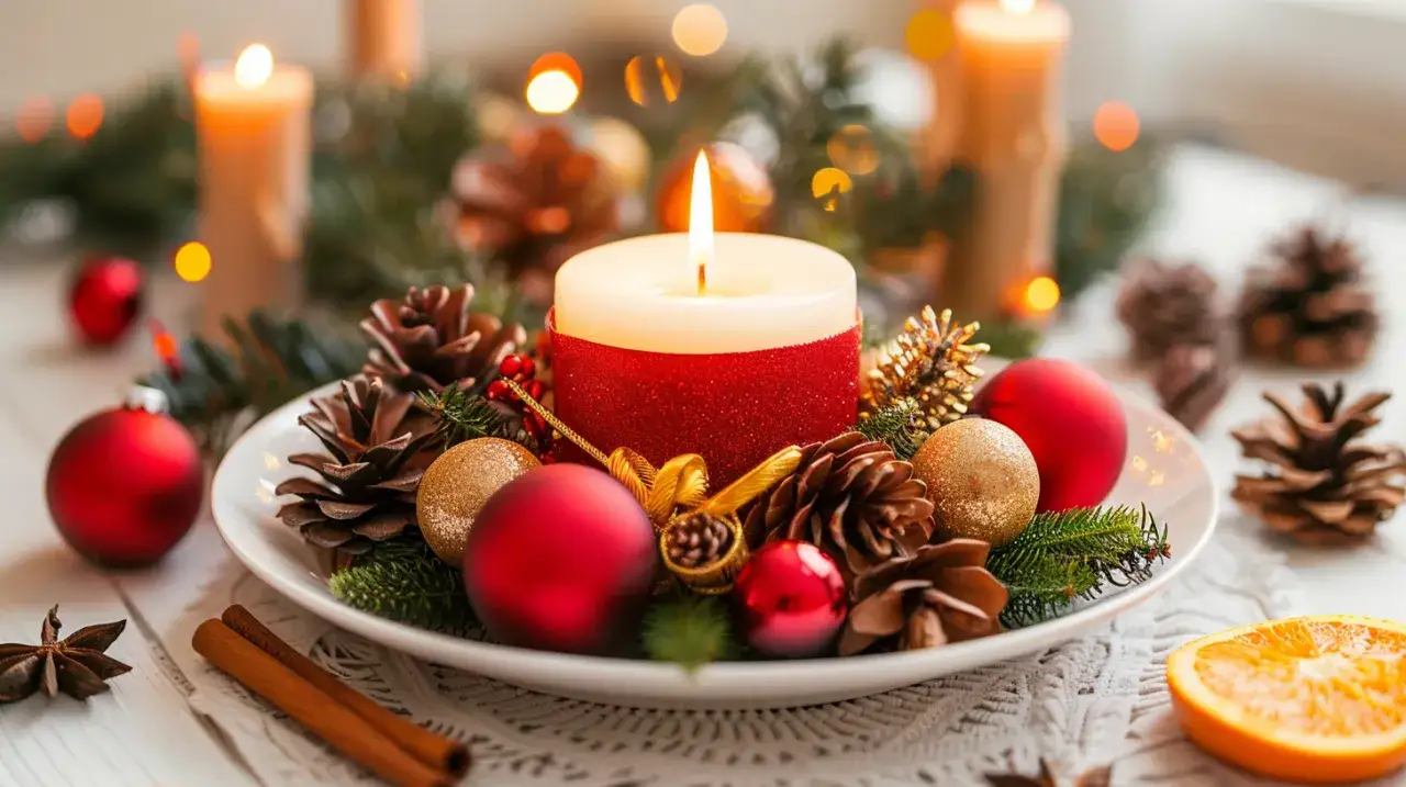 Zdjęcie Stroik na talerzu: Jak zrobić piękny stroik świąteczny na talerzu?