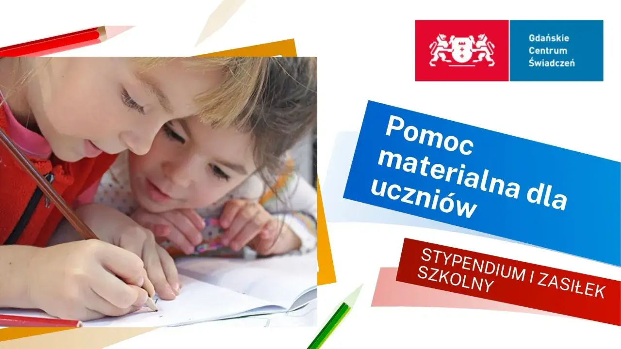 Dwie dziewczynki rysują. Czy stypendium szkolne wlicza się do dochodu? Pomoc materialna dla uczniów.