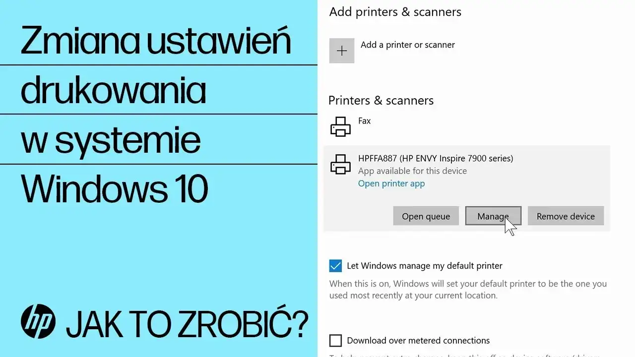 Ustawienia drukarki Windows 10 preferencje drukowania