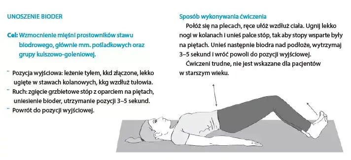 harmonogram rehabilitacji endoproteza biodra