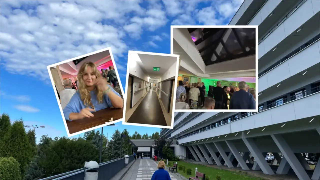 dancing w sanatorium Ustroń, wieczorek taneczny, dojrzała para tańczy