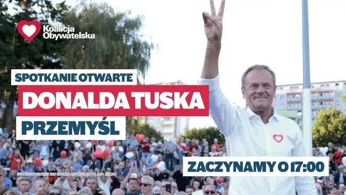 Donald Tusk spotkanie otwarte tłum