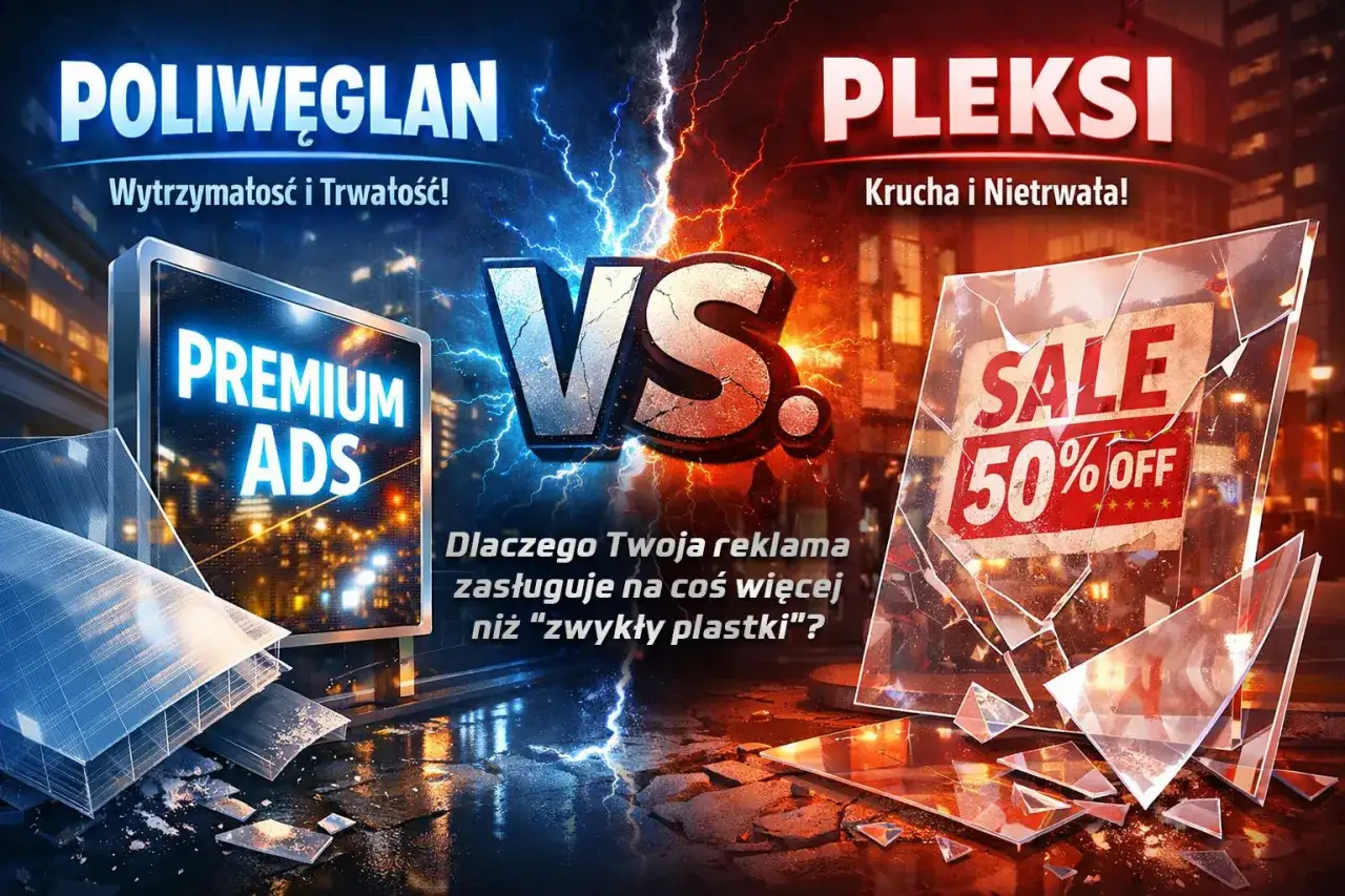 Polikarbonat zamiast szyby w witrynie: wytrzymałość kontra kruchość. Reklama 