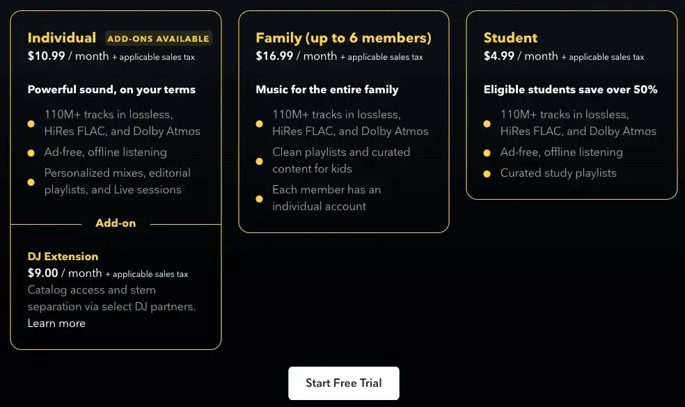 Tidal vs Spotify comparison