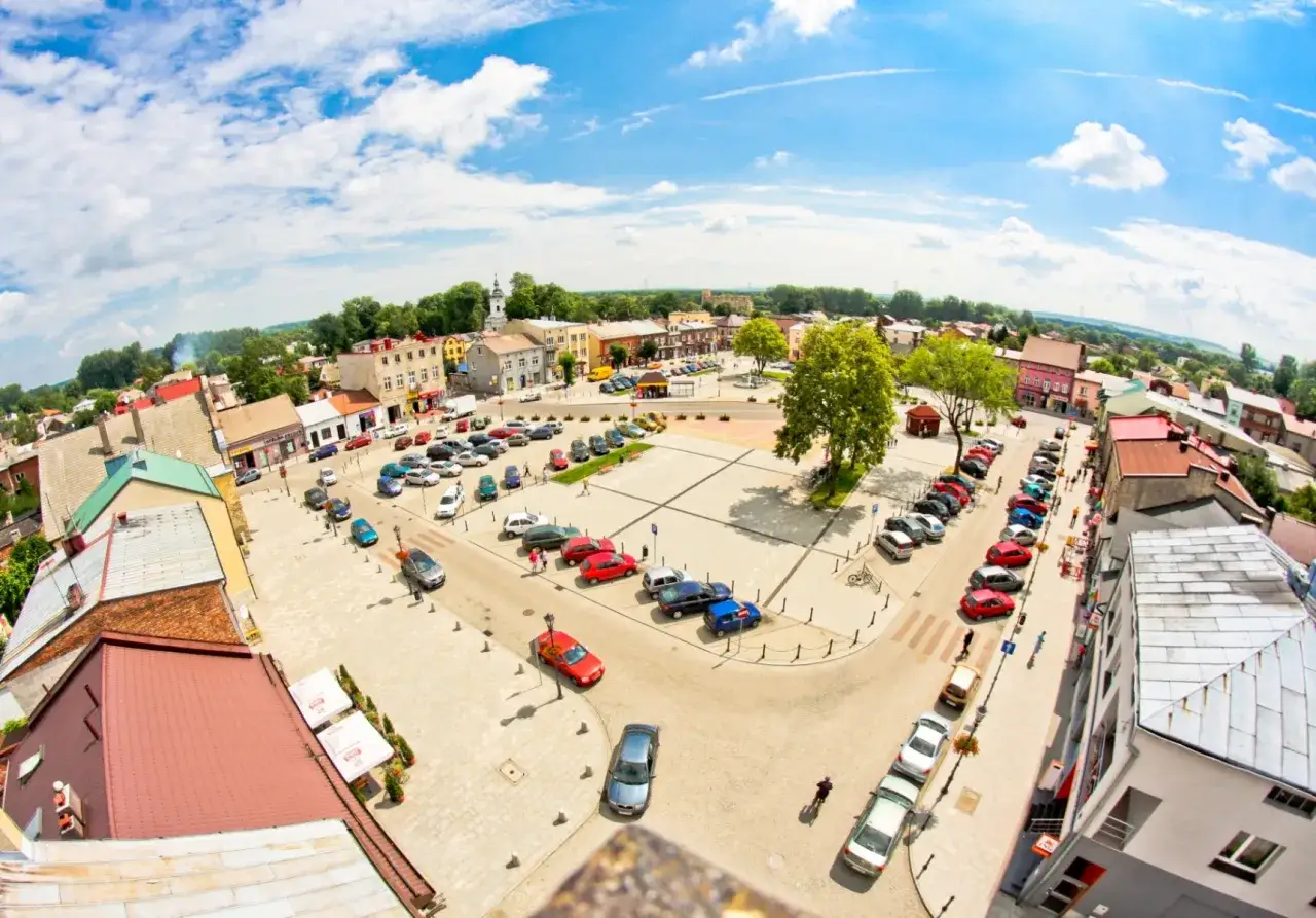 Rynek w Siewierzu widok z góry