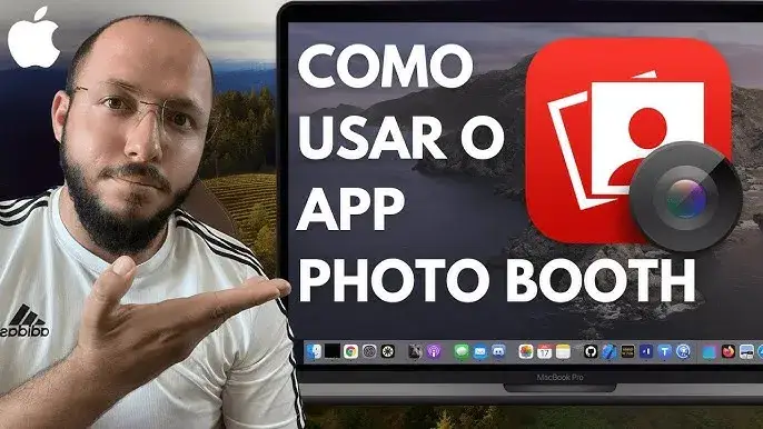 Aplikacja Photo Booth macOS z widocznym przyciskiem do robienia zdjęć