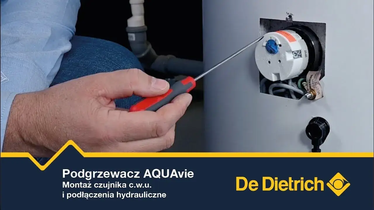 schemat montażu czujnika temperatury CWU w bojlerze stratifikacja