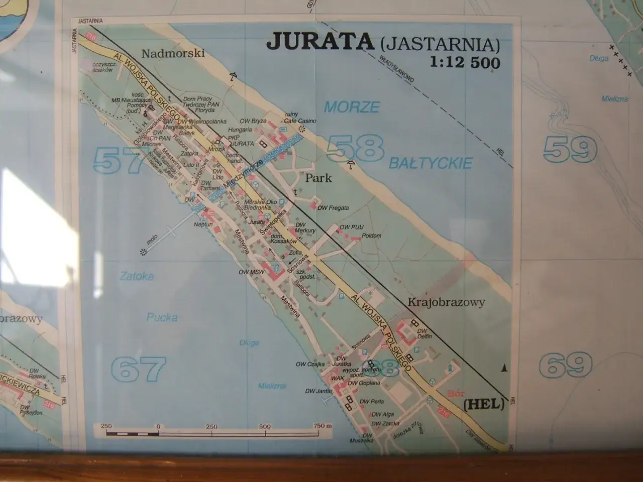 Mapa dojazdu Jurata P&oacute;łwysep Helski